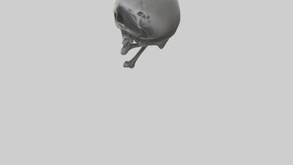 Skull and crossbones keychain model 3D model
