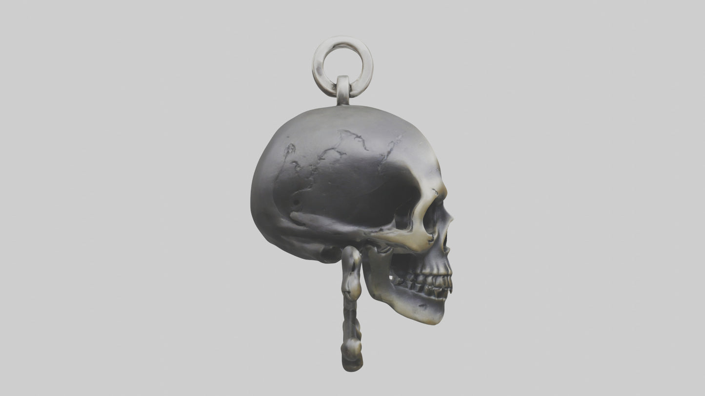 Skull and crossbones keychain model 3D model