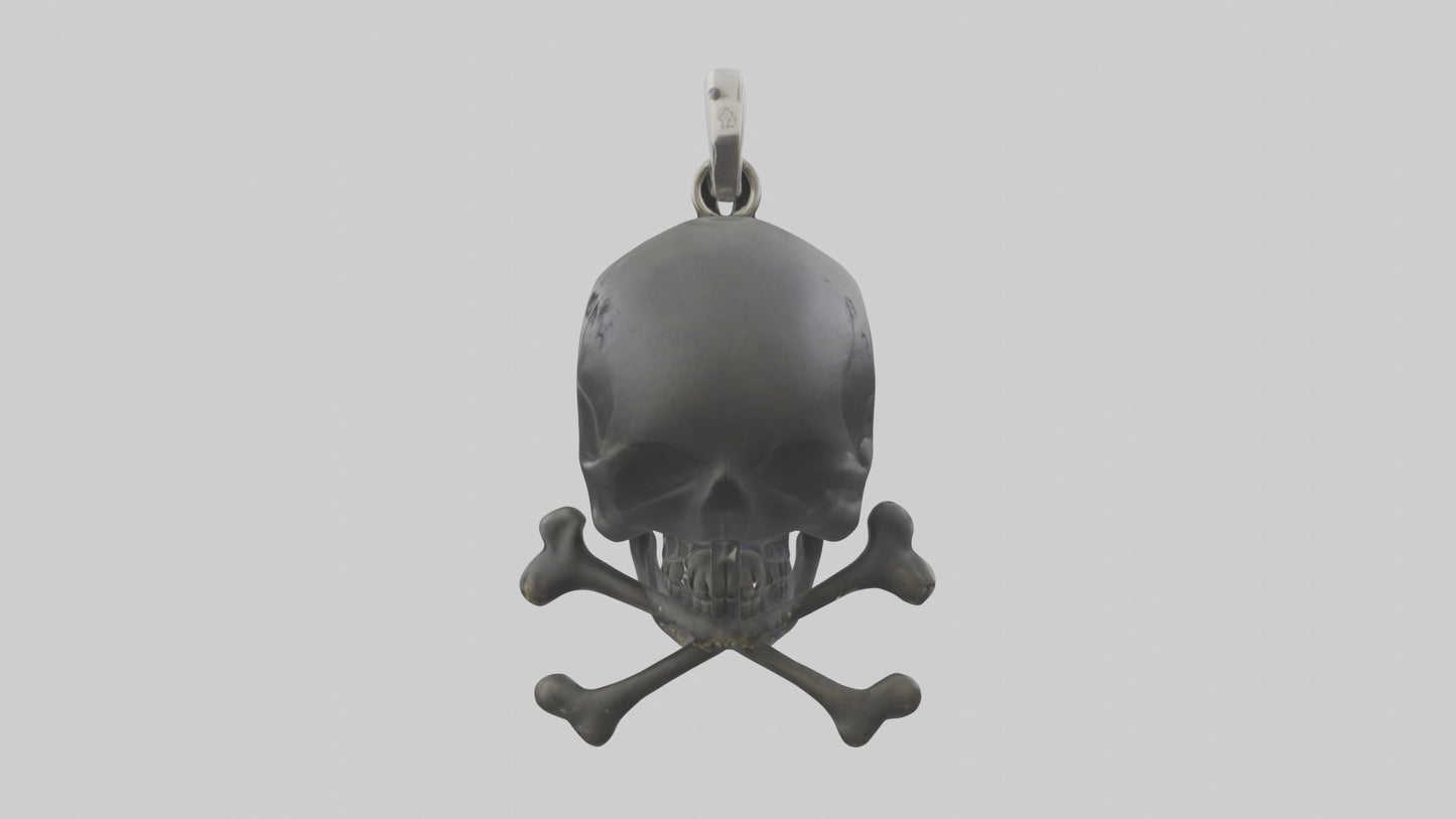 Skull and crossbones keychain model 3D model