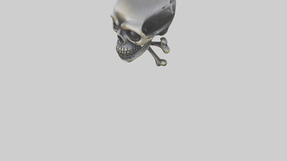 Skull and crossbones keychain model 3D model