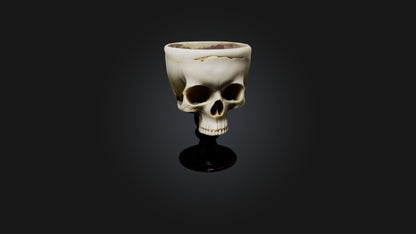 3D model Skull Goblet VR / AR / low-poly
