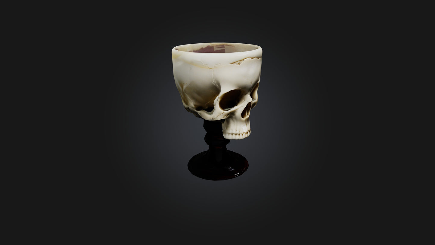 3D model Skull Goblet VR / AR / low-poly
