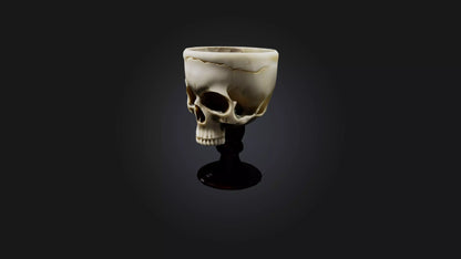 3D model Skull Goblet VR / AR / low-poly