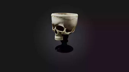 3D model Skull Goblet VR / AR / low-poly