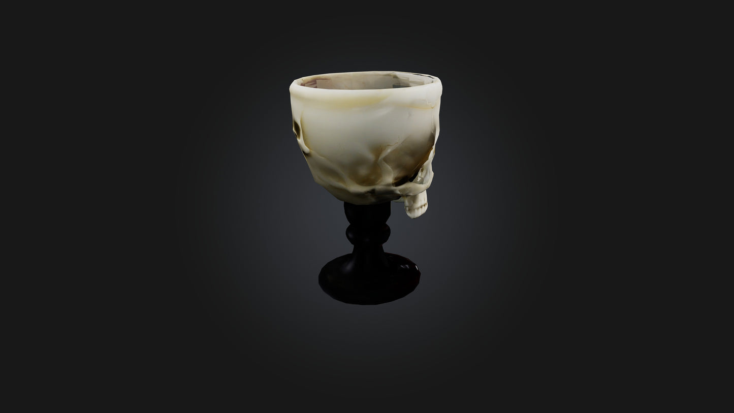 3D model Skull Goblet VR / AR / low-poly