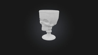 3D model Skull Goblet VR / AR / low-poly