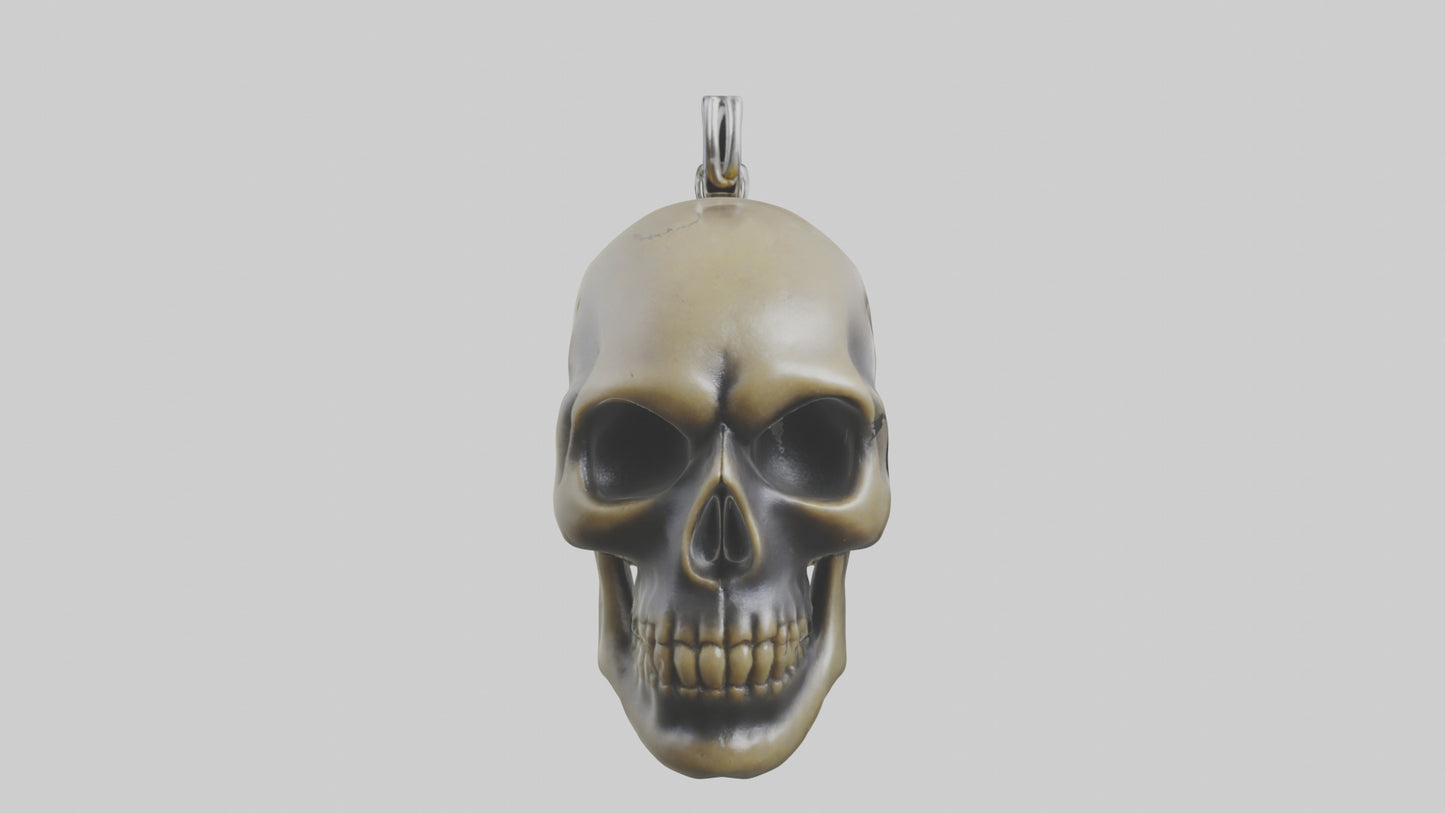 Skull head keychain model 3D model
