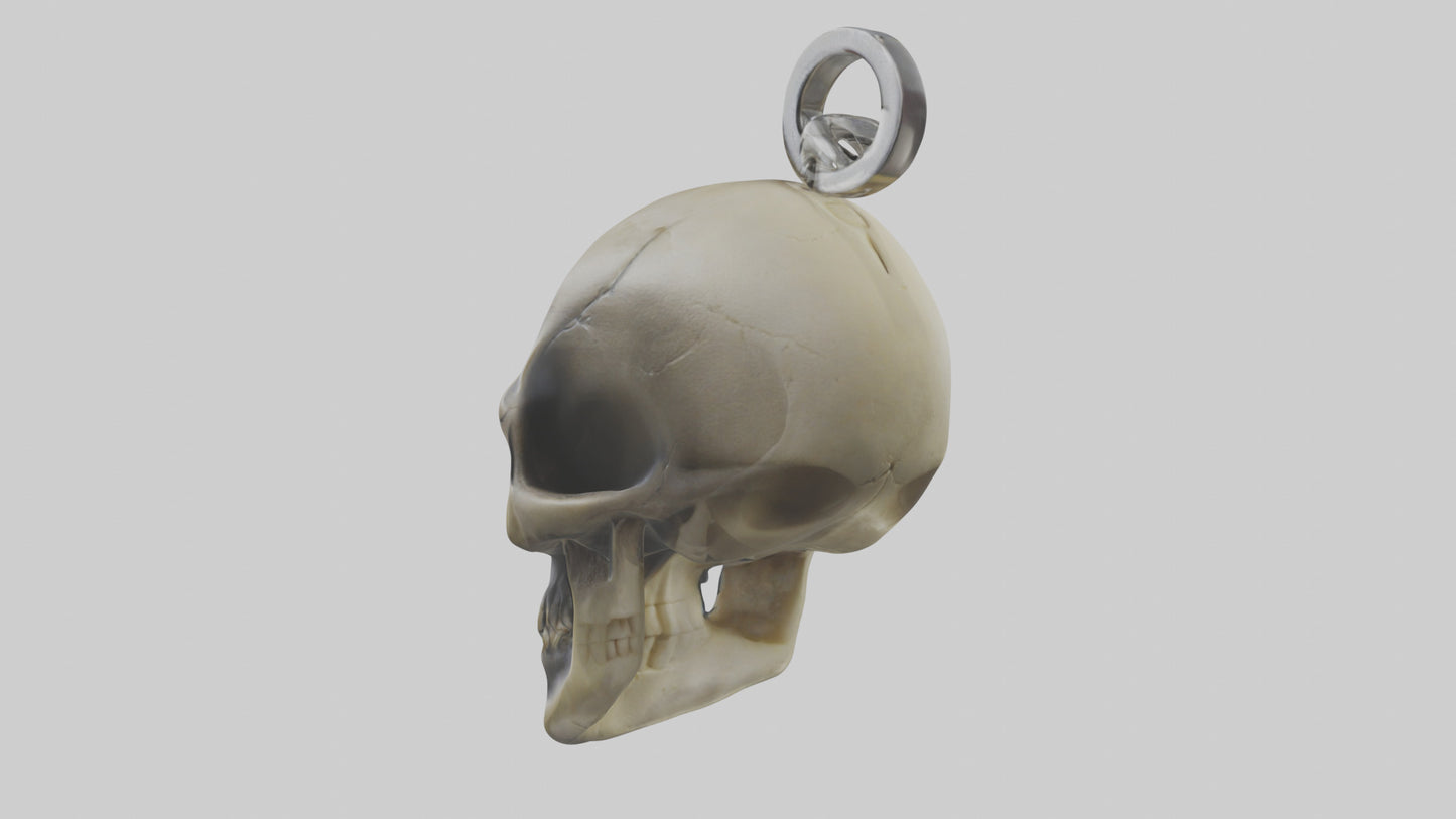 Skull head keychain model 3D model
