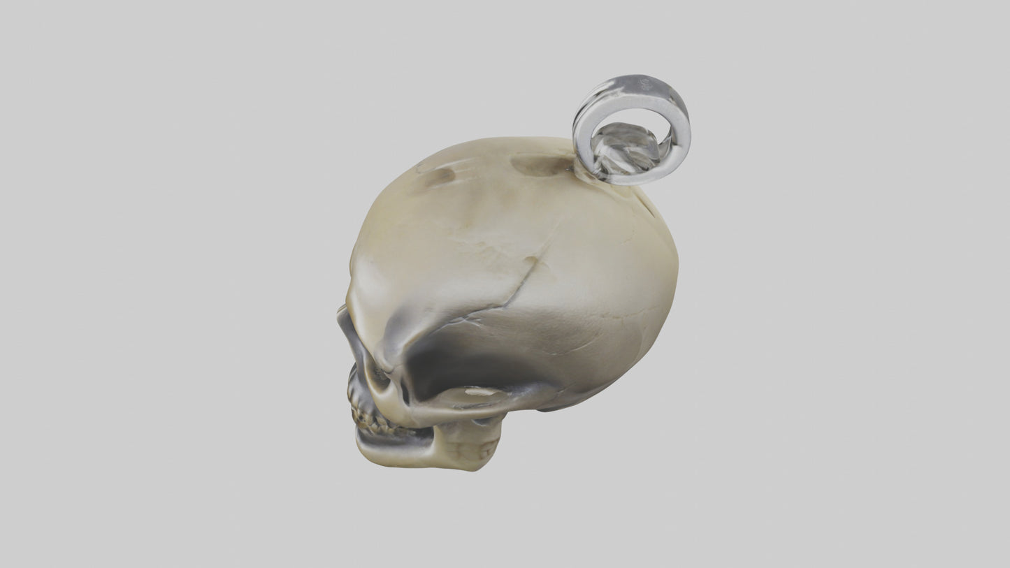 Skull head keychain model 3D model