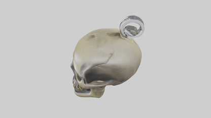 Skull head keychain model 3D model