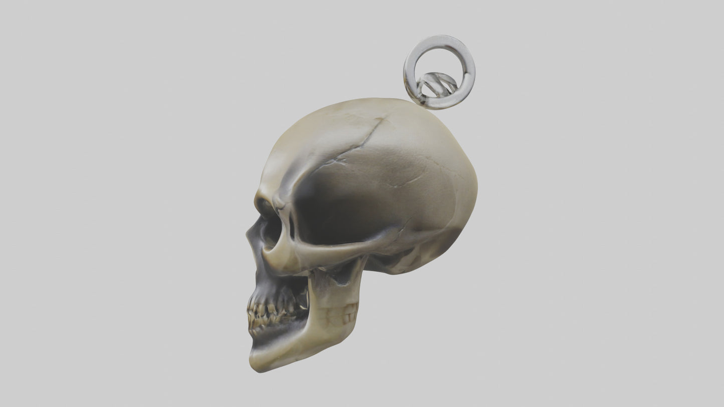 Skull head keychain model 3D model