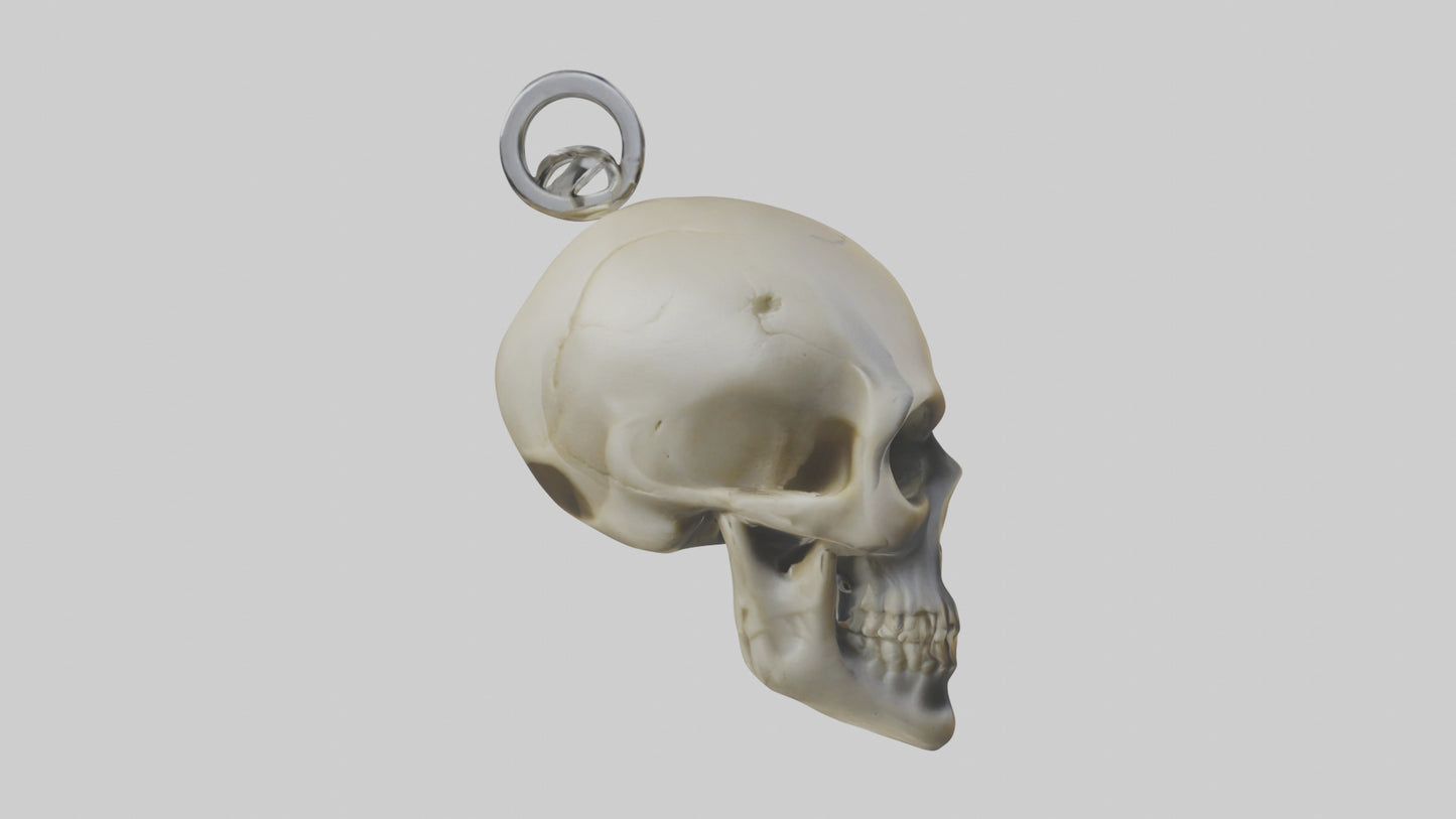 Skull head keychain model 3D model