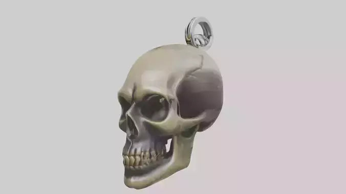 Skull head keychain model 3D model