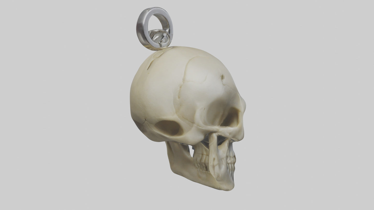 Skull head keychain model 3D model