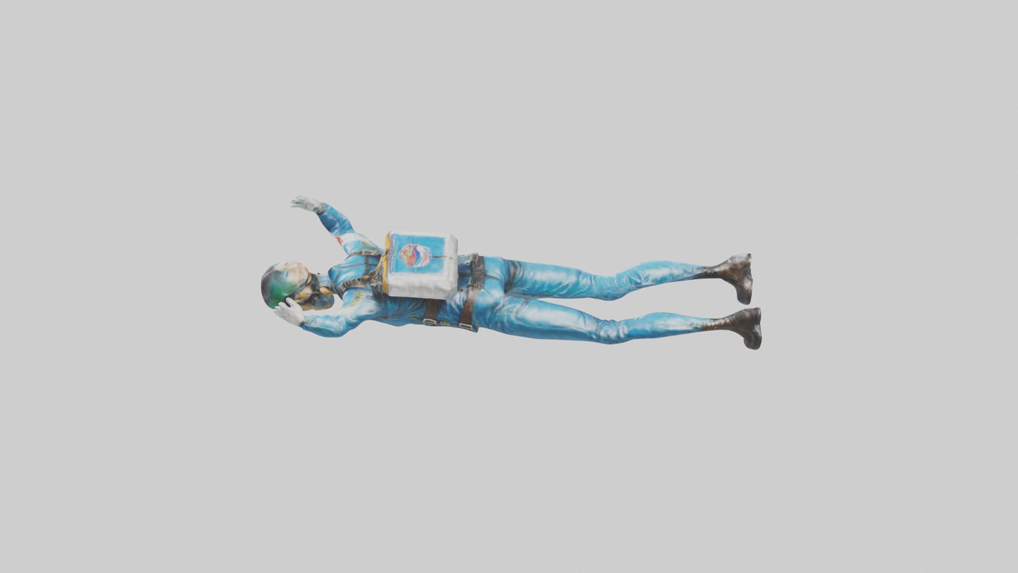 Skydiver in Freefall statue model 3D model