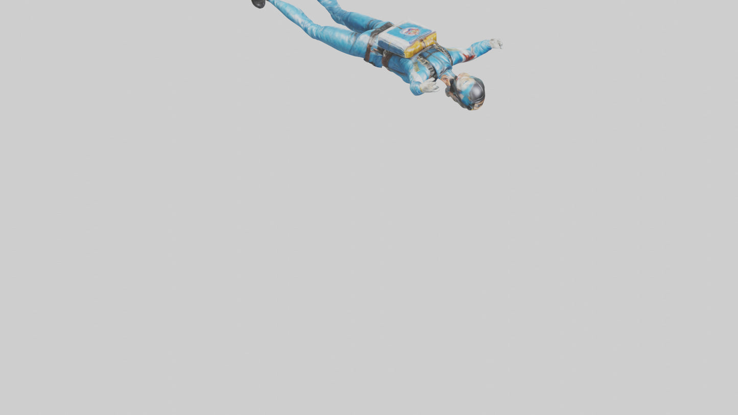 Skydiver in Freefall statue model 3D model