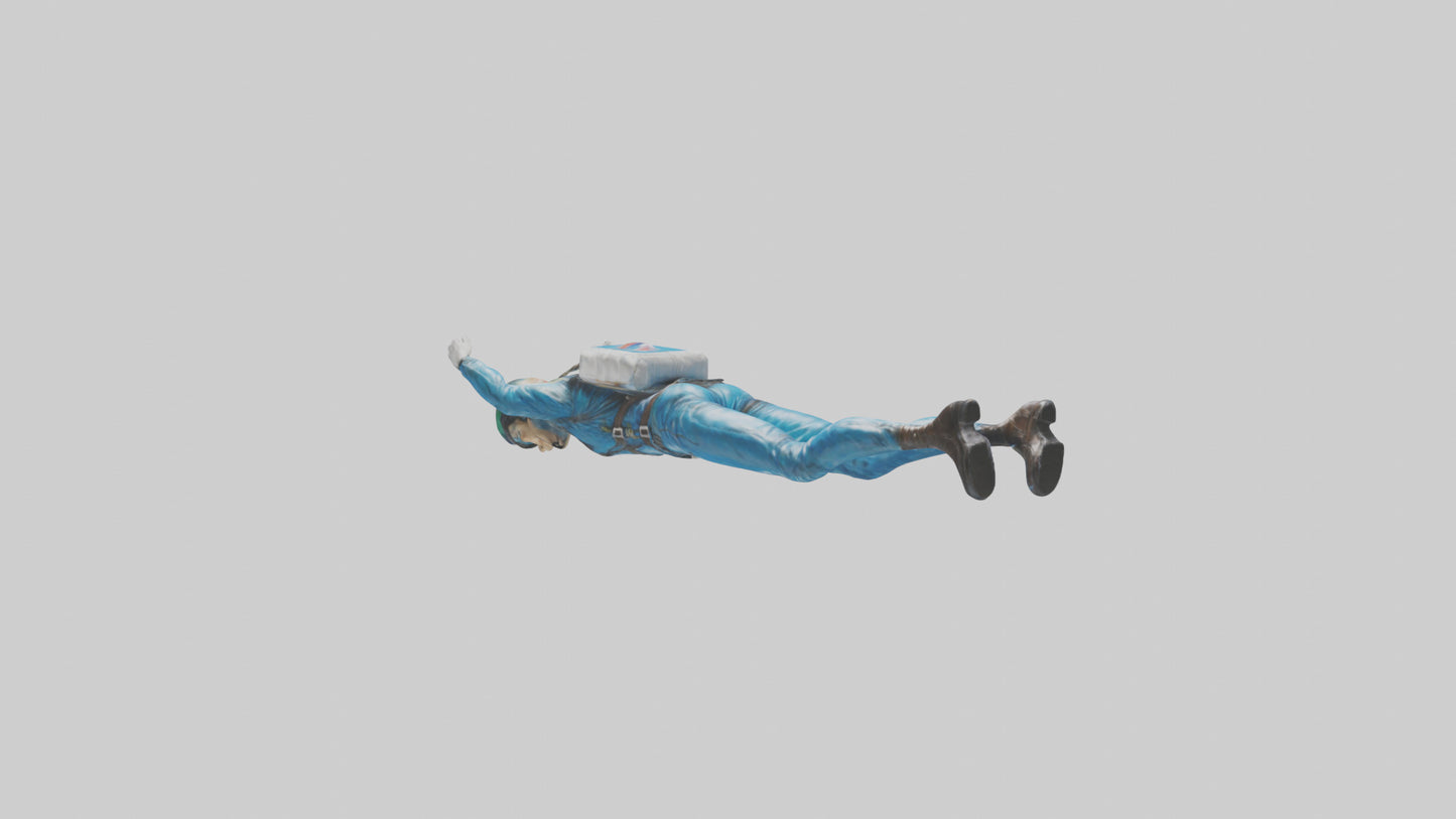 Skydiver in Freefall statue model 3D model