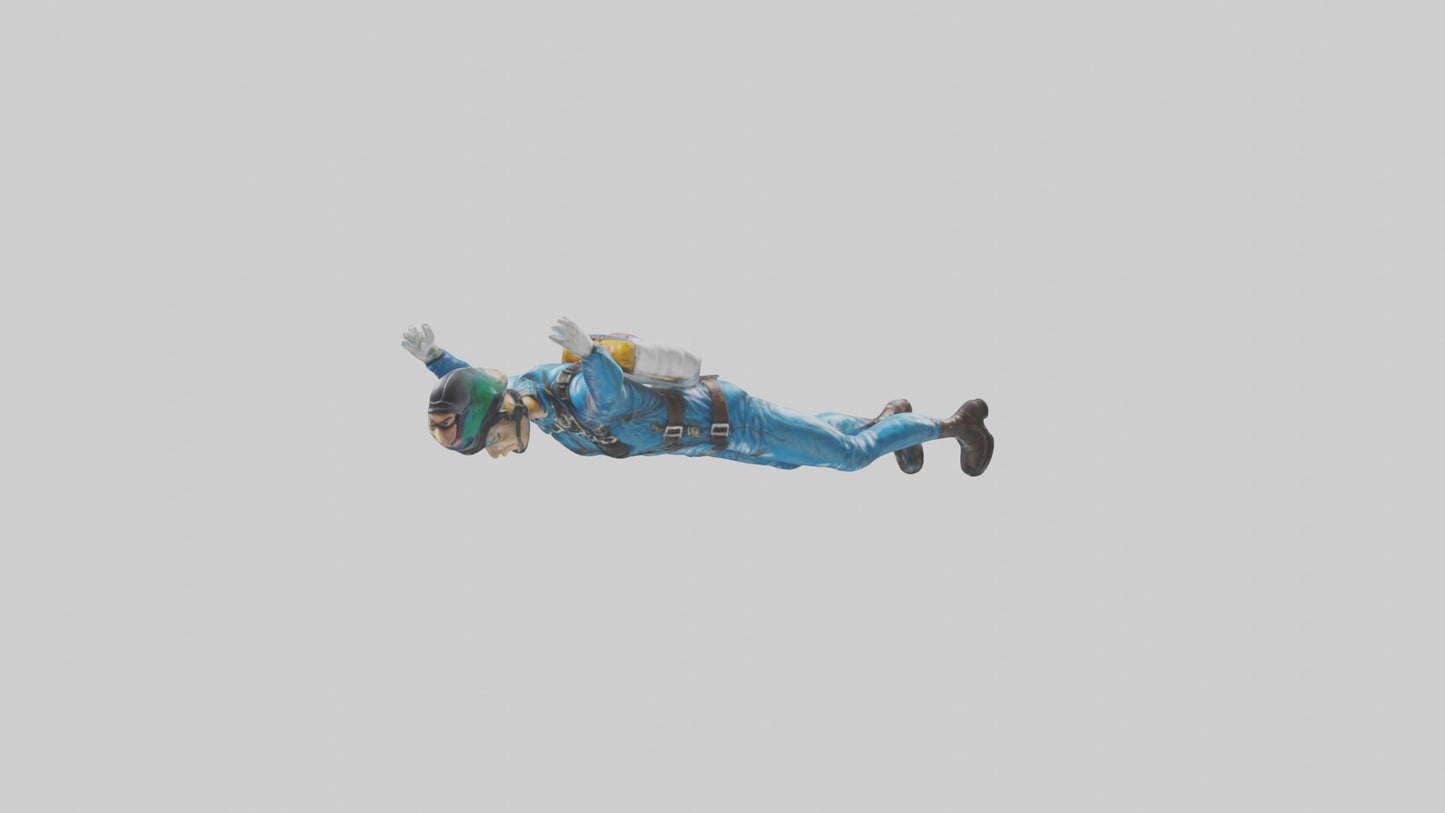 Skydiver in Freefall statue model 3D model