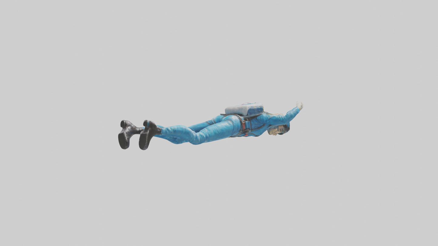 Skydiver in Freefall statue model 3D model