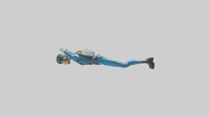 Skydiver in Freefall statue model 3D model