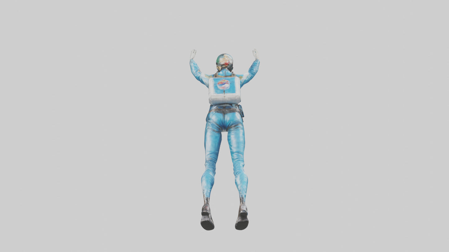 Skydiver in Freefall statue model 3D model