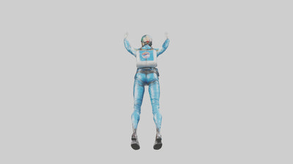 Skydiver in Freefall statue model 3D model
