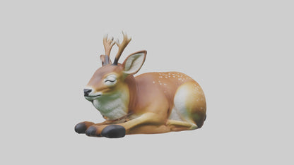 Sleeping Deer Model VR / AR / low-poly
