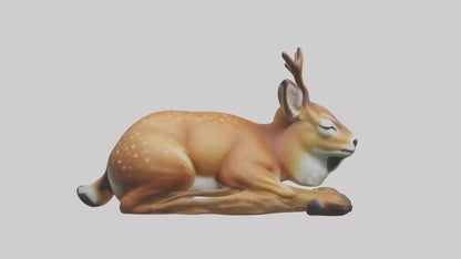 Sleeping Deer Model VR / AR / low-poly