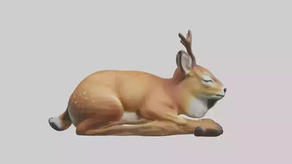 Sleeping Deer Model VR / AR / low-poly