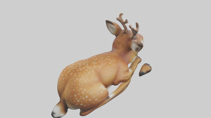 Sleeping Deer Model VR / AR / low-poly