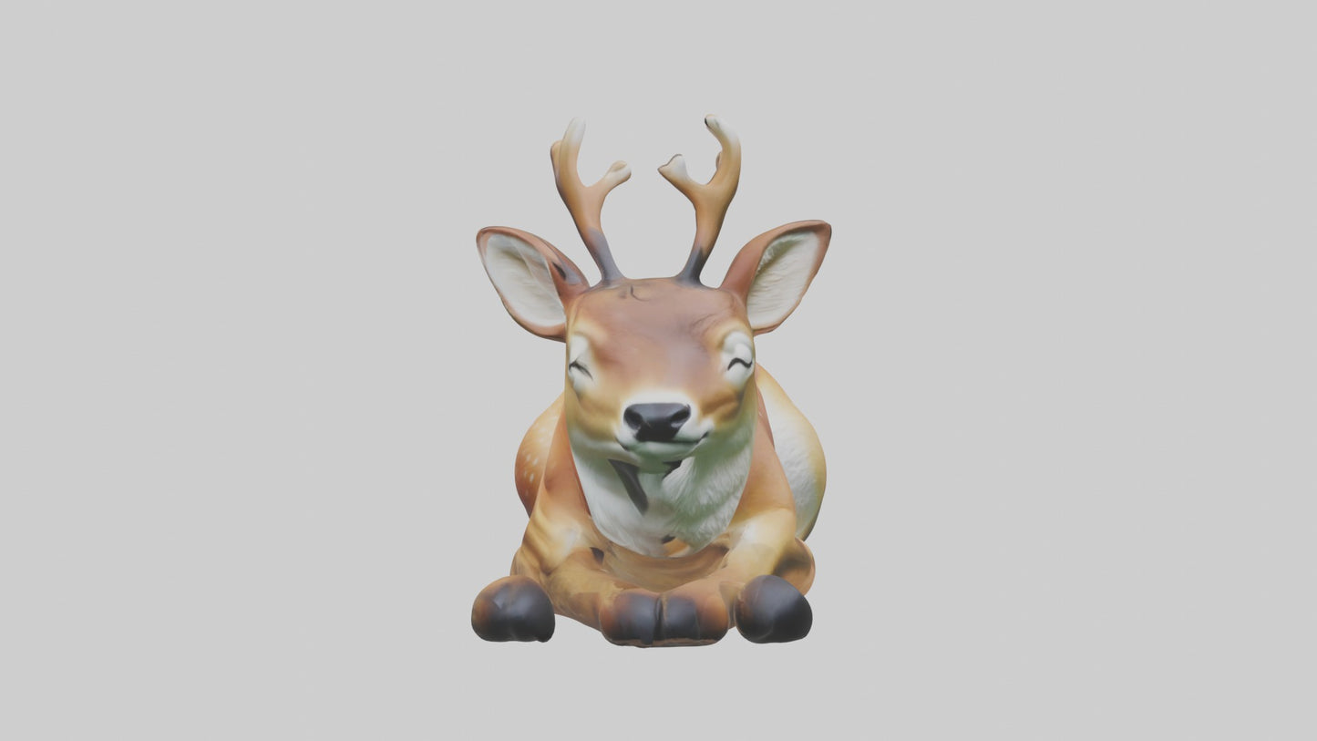 Sleeping Deer Model VR / AR / low-poly