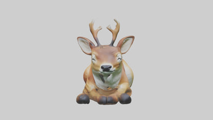 Sleeping Deer Model VR / AR / low-poly