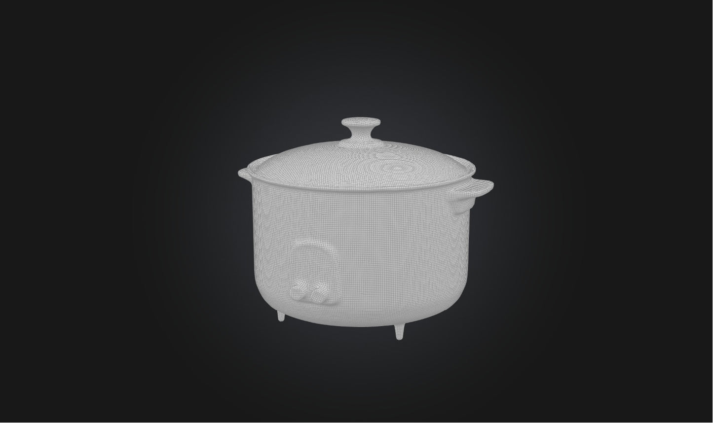 3D model Slow cooker VR / AR / low-poly