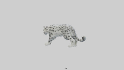 Snow Leopard hunting model 3D model