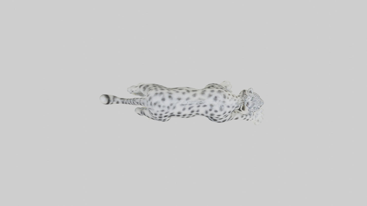 Snow Leopard hunting model 3D model