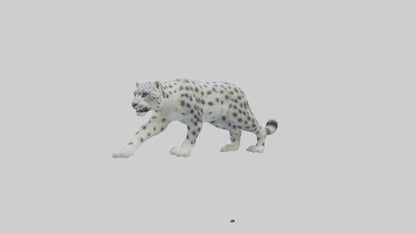 Snow Leopard hunting model 3D model