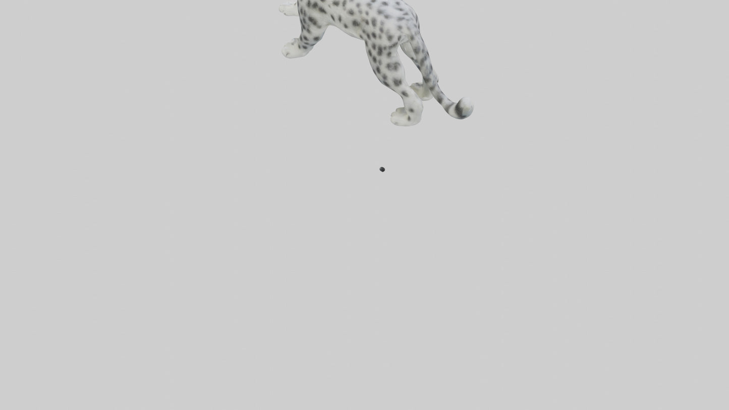 Snow Leopard hunting model 3D model