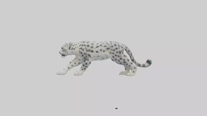 Snow Leopard hunting model 3D model