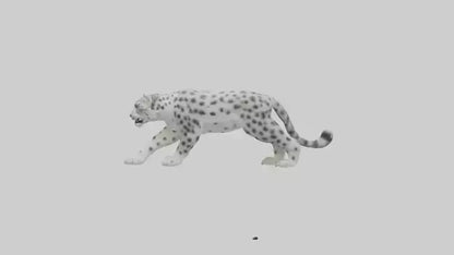 Snow Leopard hunting model 3D model