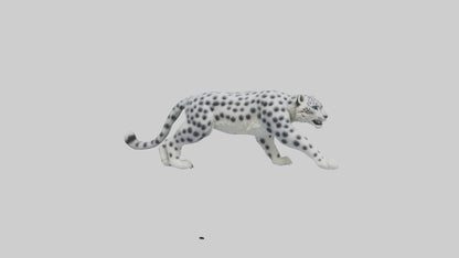 Snow Leopard hunting model 3D model