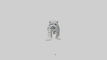 Snow Leopard hunting model 3D model