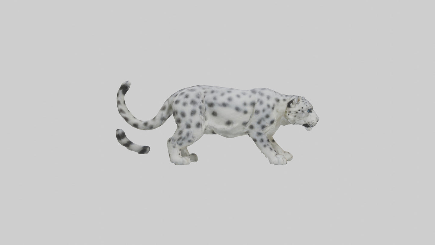 Snow Leopard stalking model 3D model