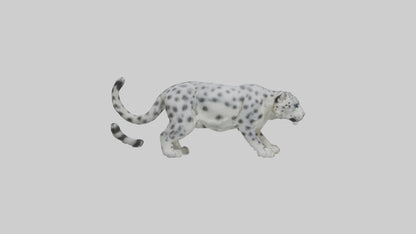 Snow Leopard stalking model 3D model