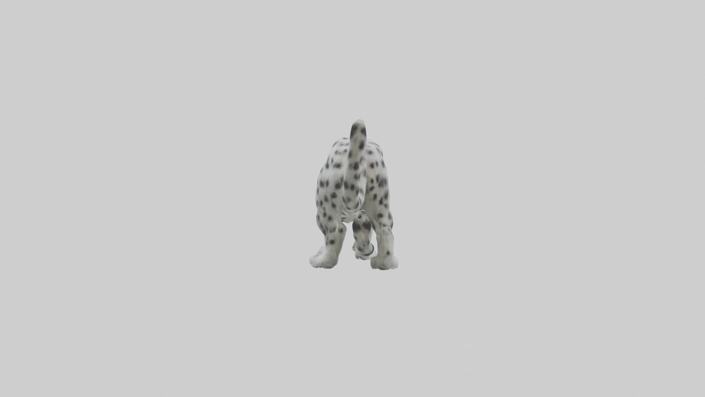 Snow Leopard stalking model 3D model
