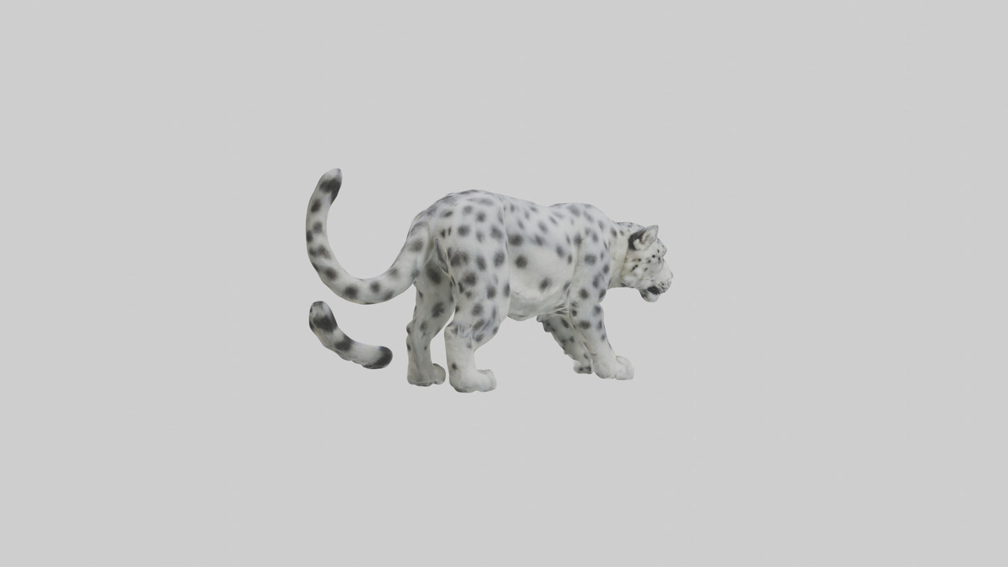 Snow Leopard stalking model 3D model