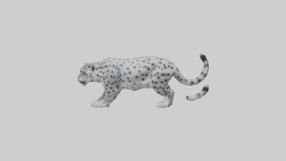 Snow Leopard stalking model 3D model
