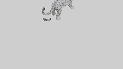 Snow Leopard stalking model 3D model