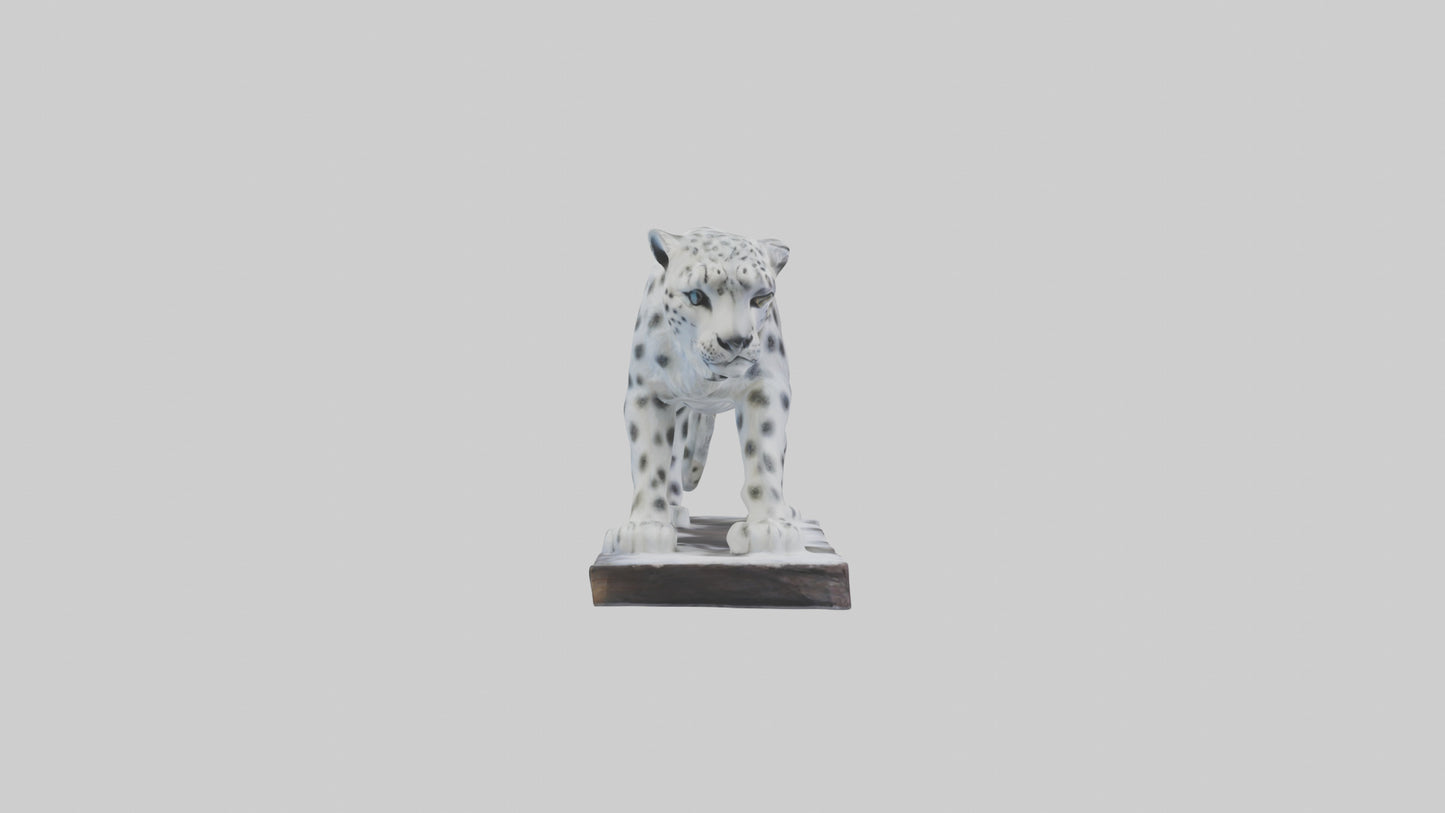 Snow Leopard statue model 3D model
