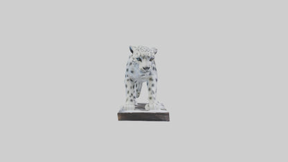 Snow Leopard statue model 3D model