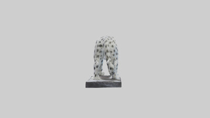Snow Leopard statue model 3D model